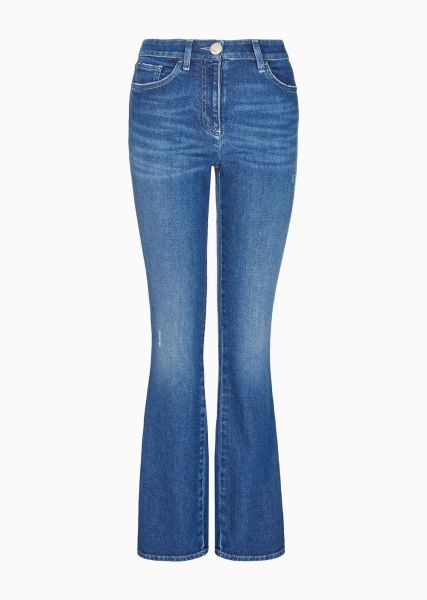 Jeans Denim Pantalon 5 Poches Collection Denim En Denim De Coton Stretch Femme Magasin En Ligne